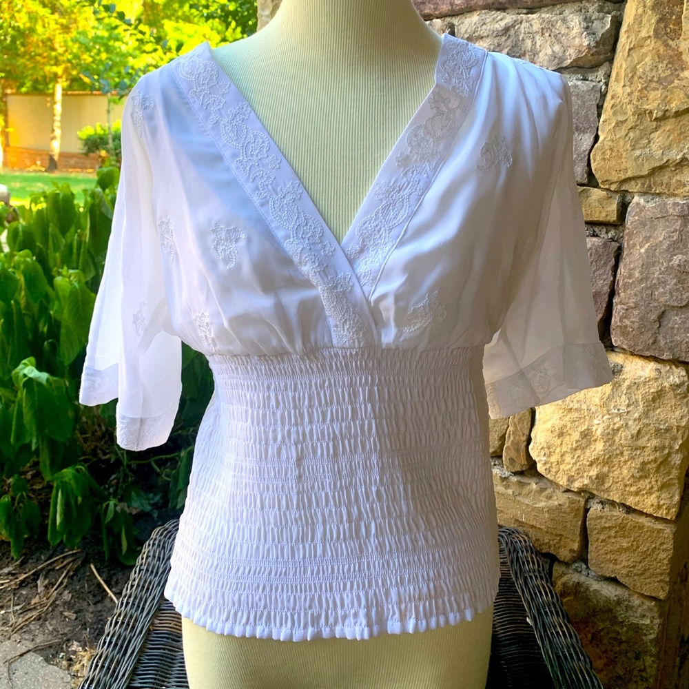 WHBM smocked top
